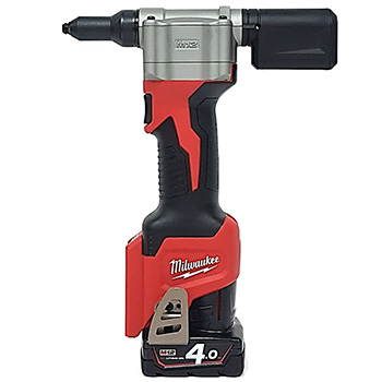 Milwaukee aku set - vibraciona bušilica-odvijač 12V + aku alat za pop nitne 12V + punjač + 2 baterije + kofer M12 FPP2S-422X SET (MIL 4933471682)