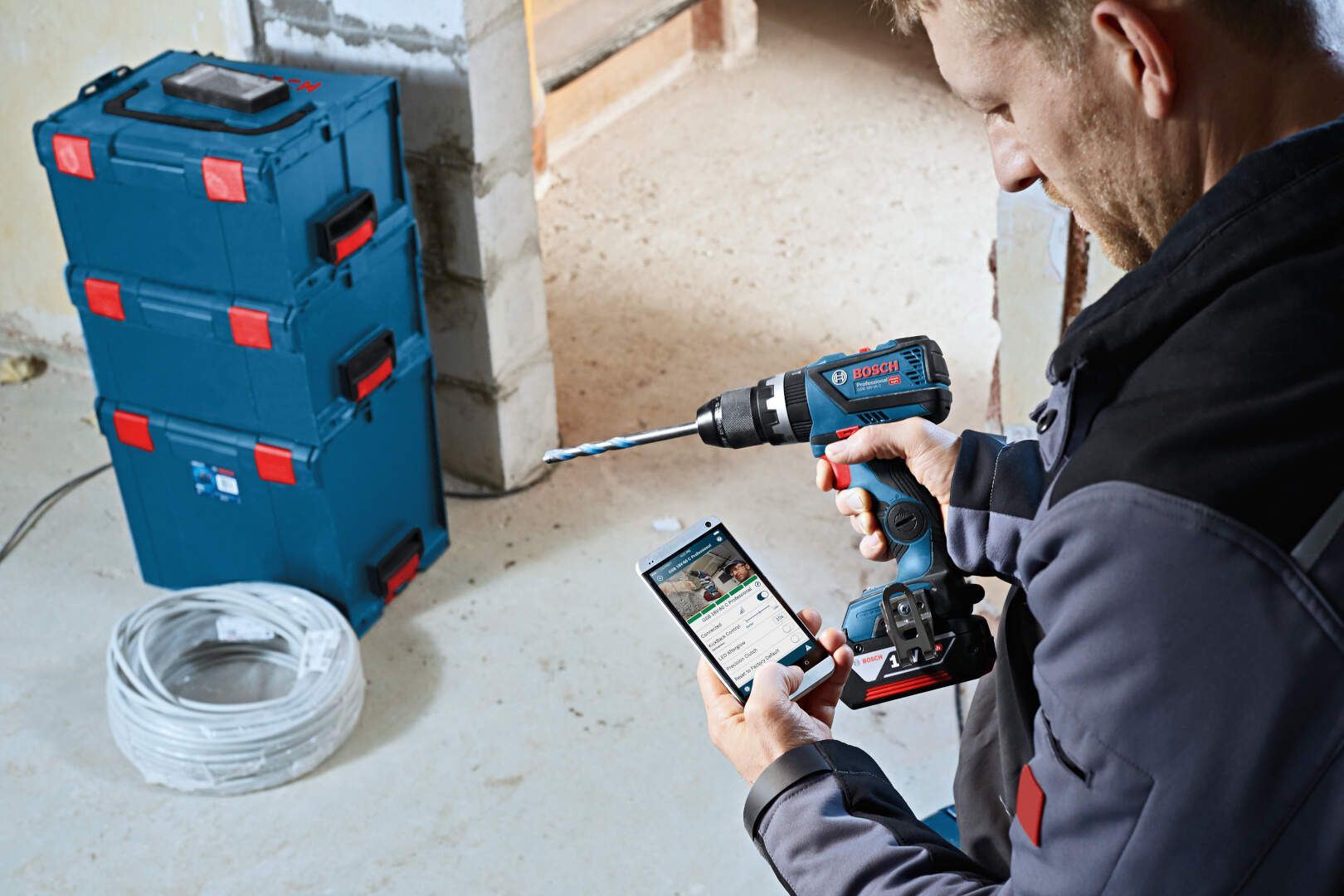 Bosch GSB 18V-60 C, 2x5.0Ah, aku vibraciona bušilica, L-Boxx (06019G2100)