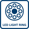 Bosch GOF 1250 LCE Osvetljenje radnog područja naročito svetlim LED prstenom