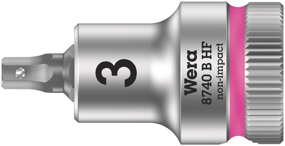 Wera 05003085001 8740 B HF Douille Hexagonale Zyklop Bit Cap Avec Entranement 38 Avec Fonction De Maintien 316 X 35 Mm 05003085001