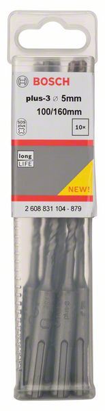 Hamer burgija SDS plus-3 Bosch 2608831104, 5 x 100 x 160 mm
